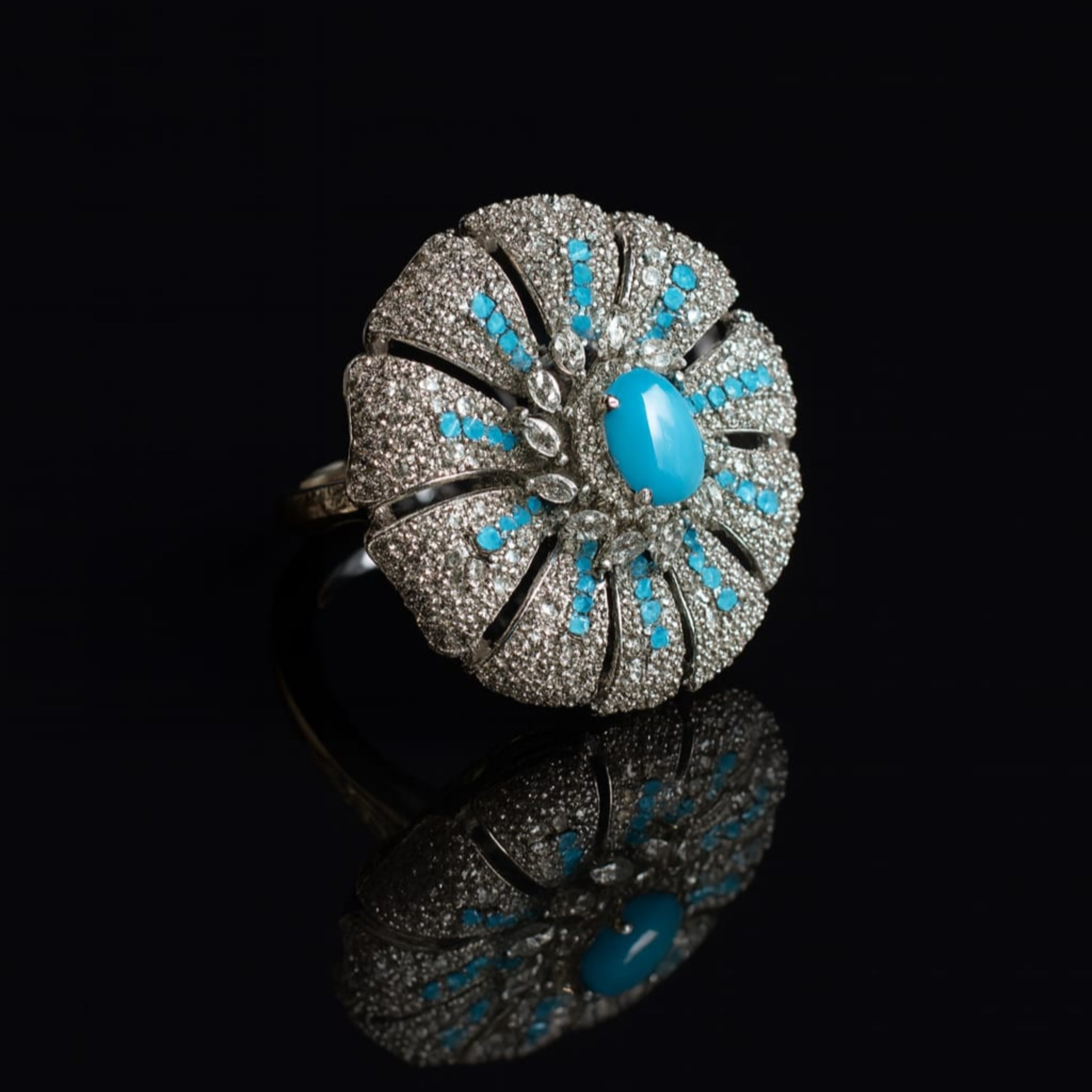 The Turquoise Empress Statement Ring